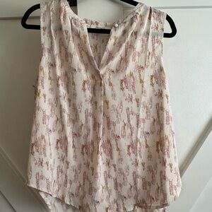 Elegant Cream and Tan Blouse